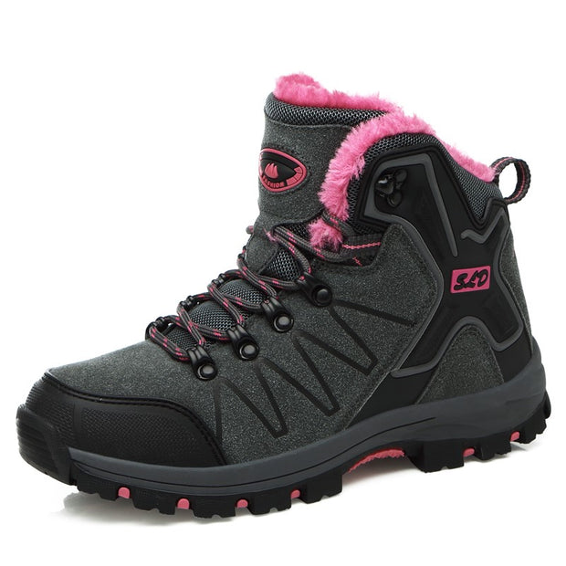 Women's winter thermal villi anti-skid high top sneakers boots
