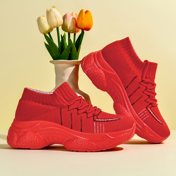 women's breathable comfortable elastic slip resistant casual shoes