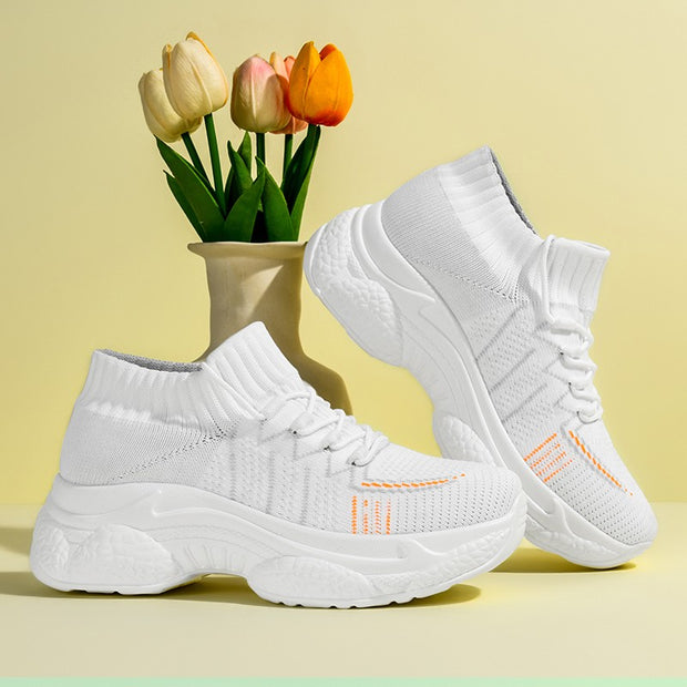 women's breathable comfortable elastic slip resistant casual shoes