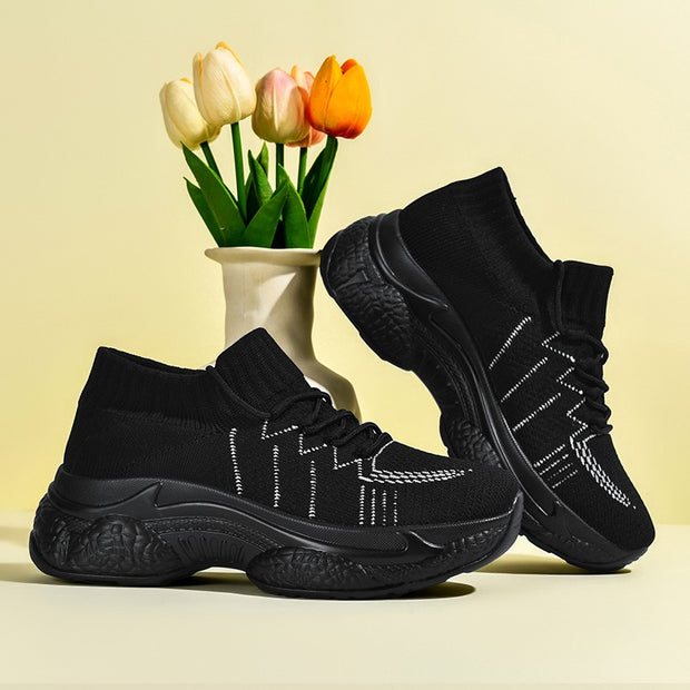 women's breathable comfortable elastic slip resistant casual shoes