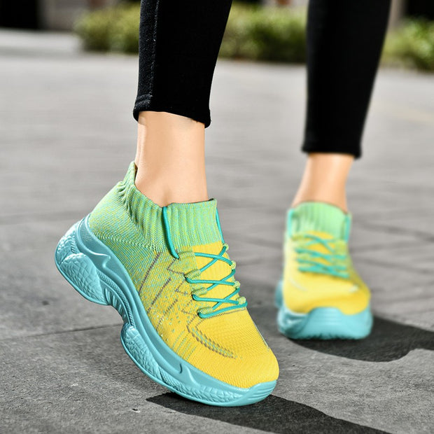 women's breathable comfortable elastic slip resistant casual shoes