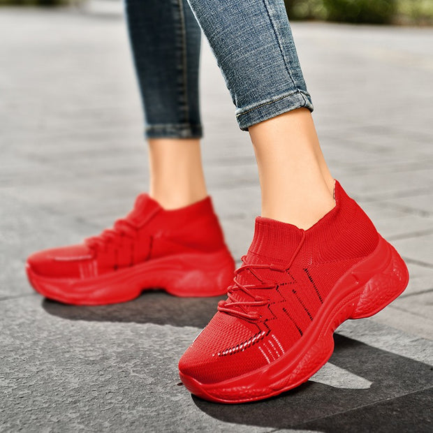 women's breathable comfortable elastic slip resistant casual shoes