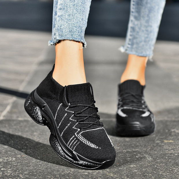 women's breathable comfortable elastic slip resistant casual shoes