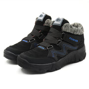 Man's winter thermal velvet velcro buckle trendy joker hiking sneakers