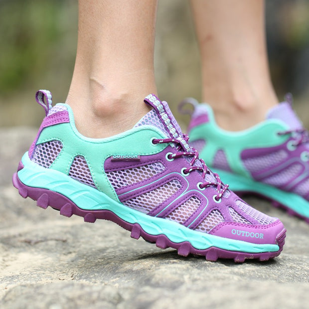 Women's Hollowed-out Outdoor Waterproof Hiking Shoes