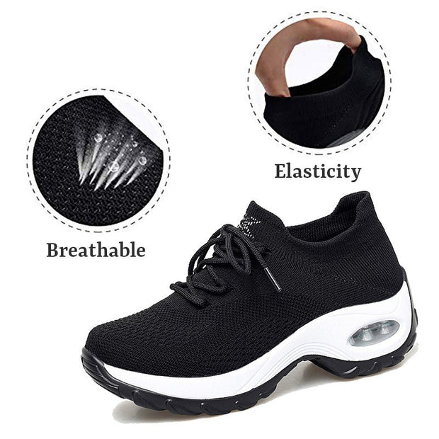 Women's Flying Woven Non-slip Breathable Comfortable Shoes rubber 231862