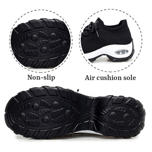 Women's Flying Woven Non-slip Breathable Comfortable Shoes rubber