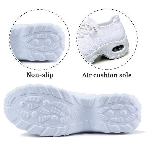 Women's Flying Woven Non-slip Breathable Comfortable Shoes rubber 231862