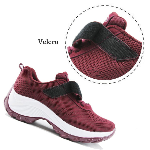 Women's Comfortable Woven Knit Sneakers Big