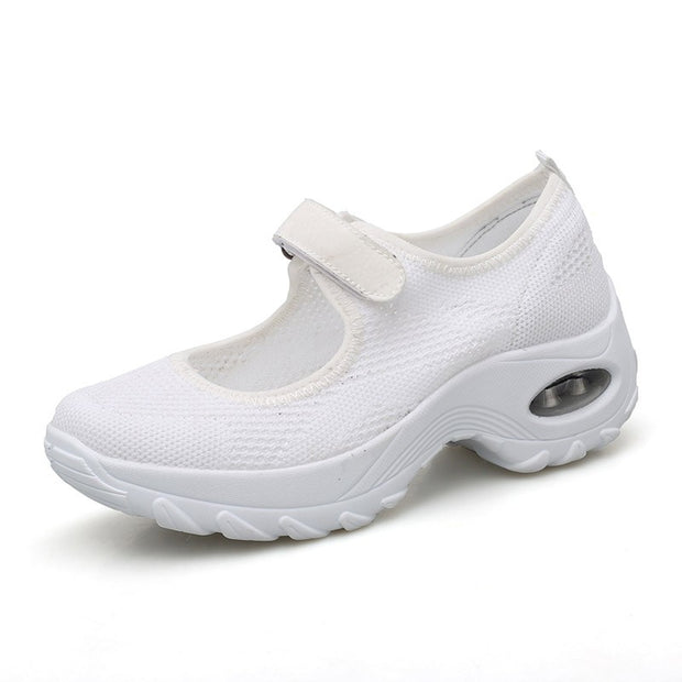 Women's All Black or All White Breathable Comfortable Hollow Shoes rubber