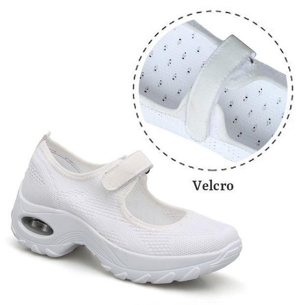 Women's All Black or All White Breathable Comfortable Hollow Shoes rubber