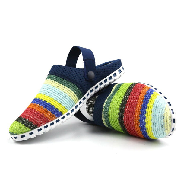 Women's stylish pretty knitted pretty slip-on sandals