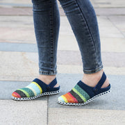 Women's stylish pretty knitted pretty slip-on sandals cl