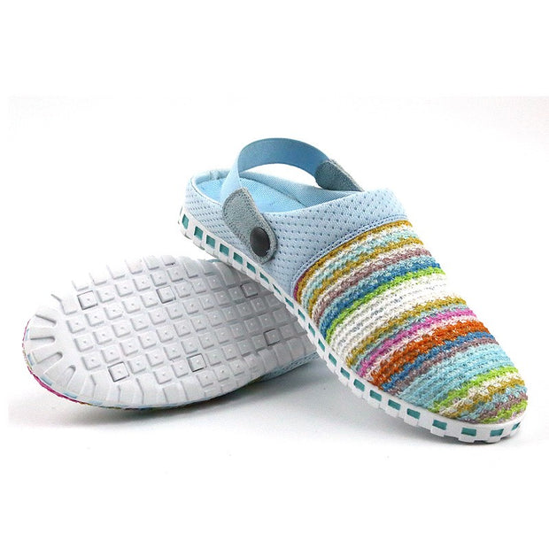 Women's stylish pretty knitted pretty slip-on sandals cl