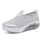 Women's breathable cushion platform casual tennis sneakers