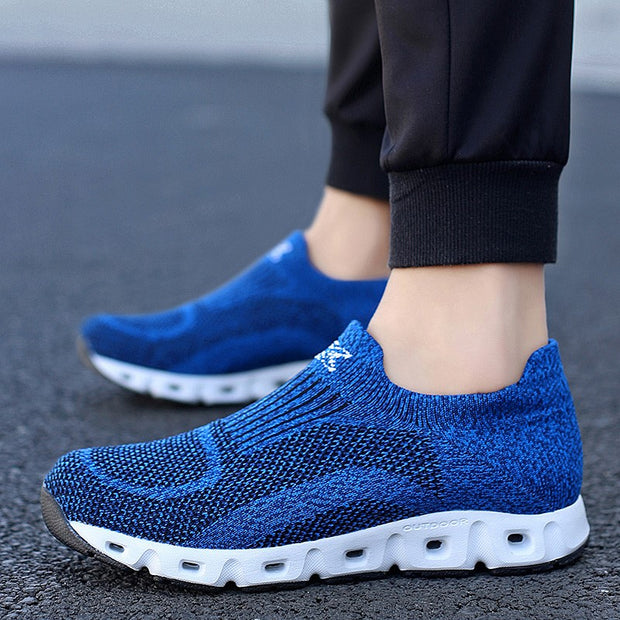 Man's cushion mesh fabric breathable comfortable sneakers
