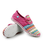 Women's summer breathable linen fabric fashion slip-on casual shoes