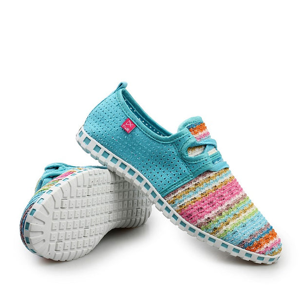 Women's summer breathable linen fabric fashion slip-on casual shoes CL