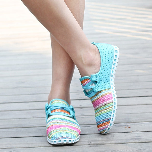 Women's summer breathable linen fabric fashion slip-on casual shoes CL