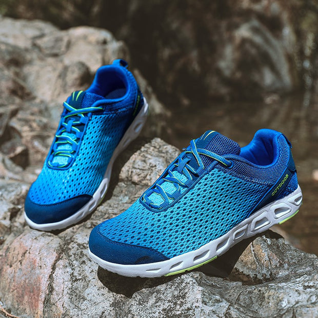 Man's fashion berathable cushion outdoor hiking sneakers