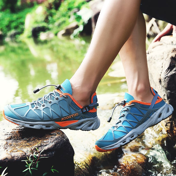 Women's breathable anti-skid stable outdoor hiking sneakers