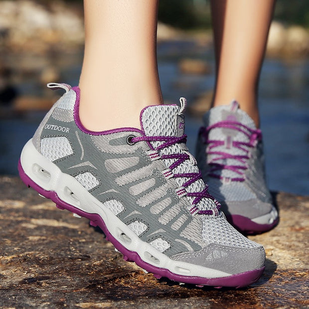 Women's breathable anti-skid air-cushion hiking sneakers