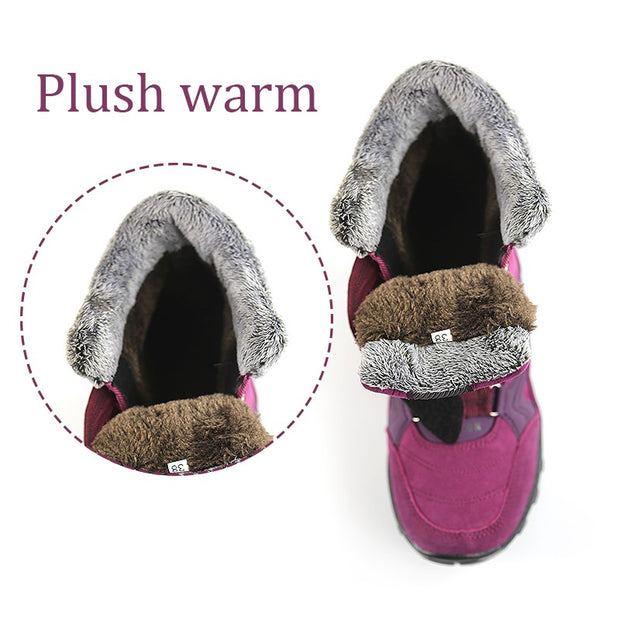 Women's thermal winter plush anti-skid suede boots CCL