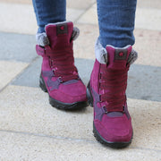 Women's thermal winter plush anti-skid suede boots CL