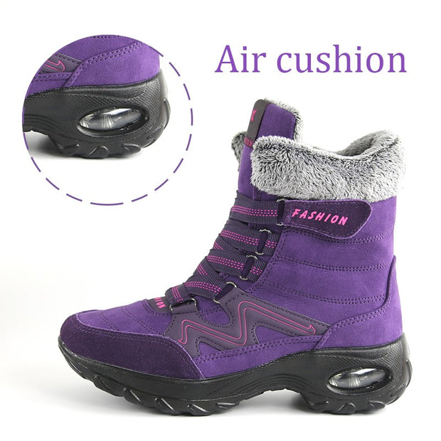 Women's thermal winter plush anti-skid suede boots CL