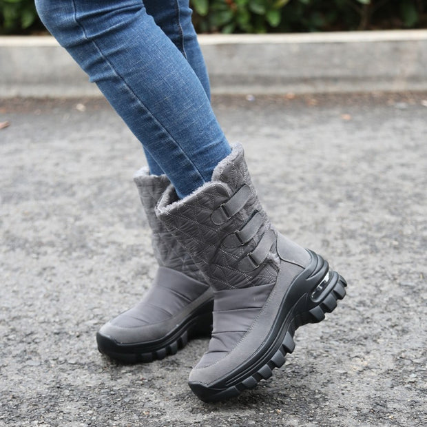 Women's winter thermal plush non-slip platform boots CCL