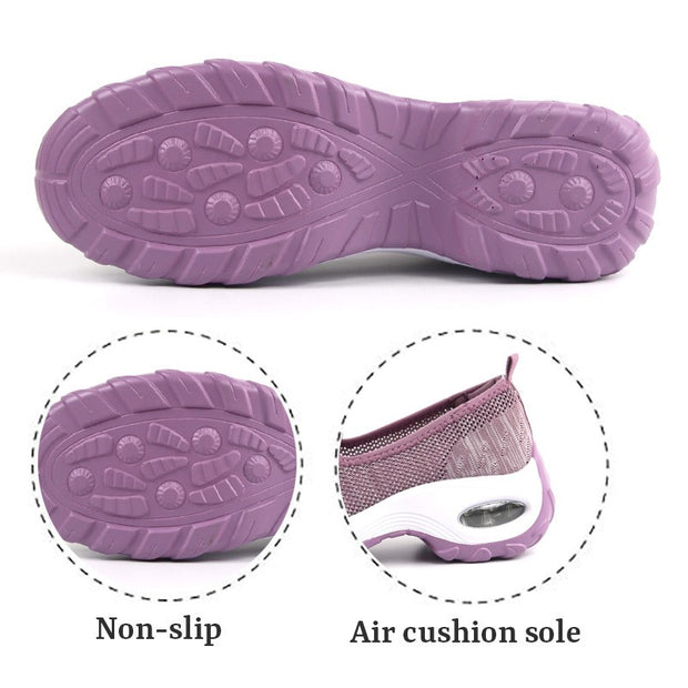 Women's Fashion Flying Woven Cosy Walking Shoes rubber