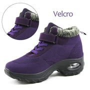 Women's winter thermal plush fashion joker velcro boots