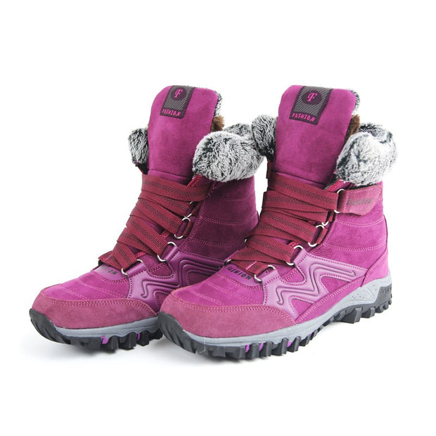 Women's winter thermal villi anti-skid high top boots CL