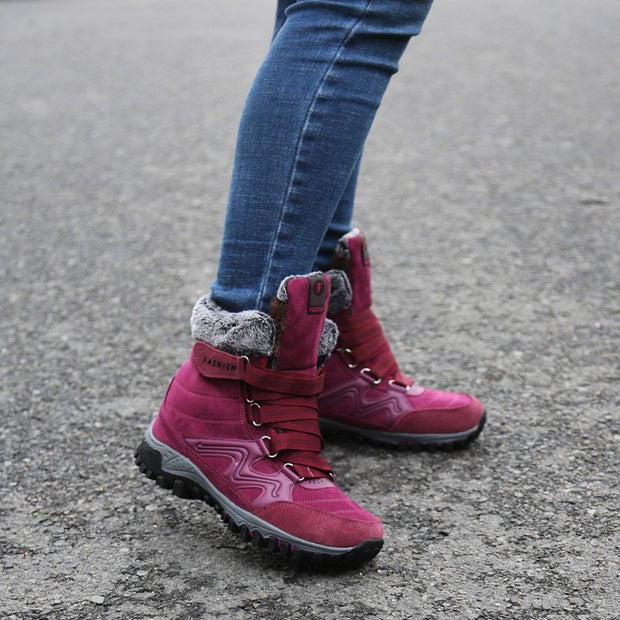 Women's winter thermal villi anti-skid high top boots CCL