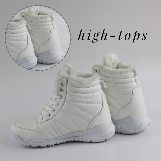 Women's autumn winter thermal plush hiking high top shoes