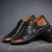 Man's vintage fashion joker leather flat leisure loafers