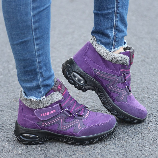 Women's winter thermal villi slip resistant wide boots