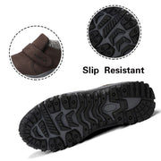 Man's winter thermal velvet suede slip resistant comfortable velcro slip-on leisure loafers CL