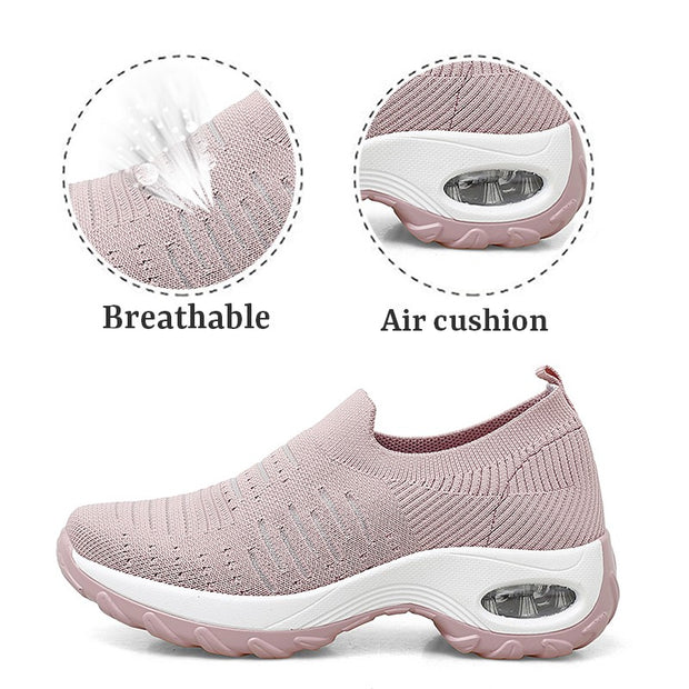 Women's air cushion elastic non-slip leisure sneakers