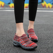 Women's Spring&Summer Breathable Woven Hollow Air Cushion Sneakers
