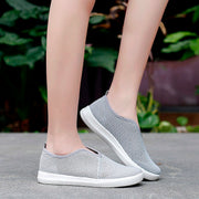 Women's breathable flat slip-on leisure tennis sneakers big