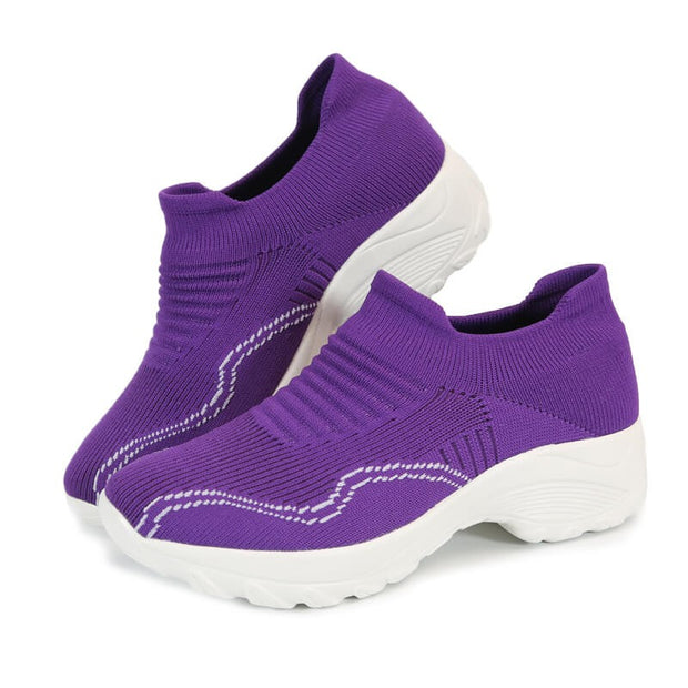 women's simplism style breathable elastic lightweight running shoes