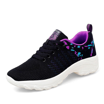 women's chic popular joker breathable elastic non-slip running jogging sneakers