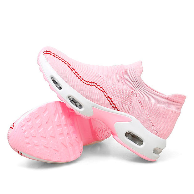 women's fashion trending air cushion elastic breathable running sneakers