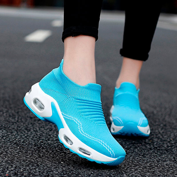 women's fashion trending air cushion elastic breathable running sneakers CL
