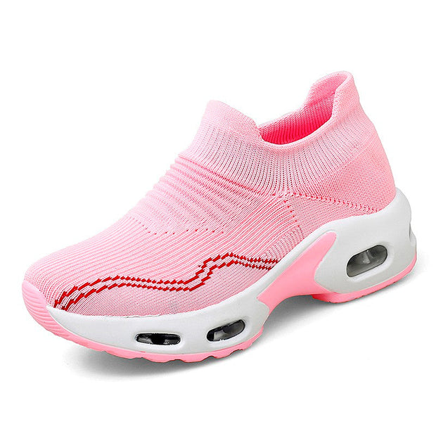 women's fashion trending air cushion elastic breathable running sneakers 2093