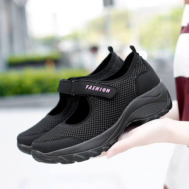 women's classic fashion elastic mesh breathable non-slip running sneakers