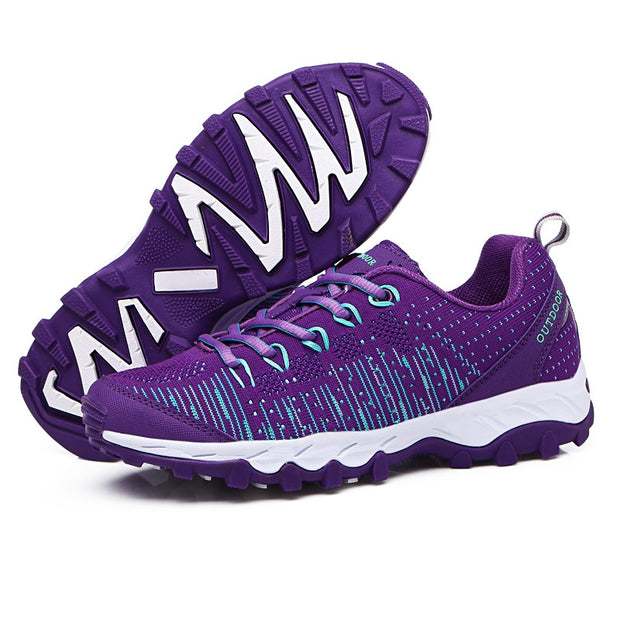 Women's flyknit fabric comfortable non-slip outdoor sports shoes CL