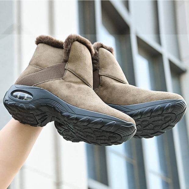 Women's winter thermal comfortable villi casual slip-on high top shoes