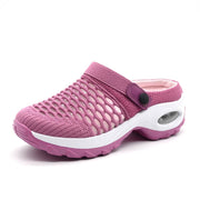 breathable comfortable air cushion elastic flat slip-on shoes